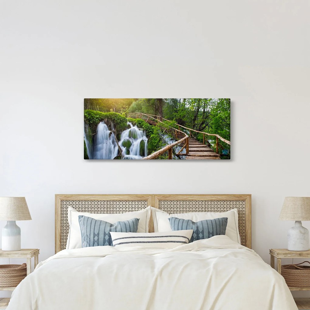 Kép - Plitvicei-tavak (120x50 cm)