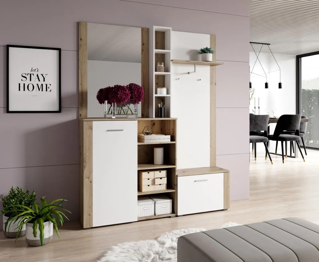 BARRY PRZEDPOKÓJ DĄB ARTISAN/BIAŁY MAT LE