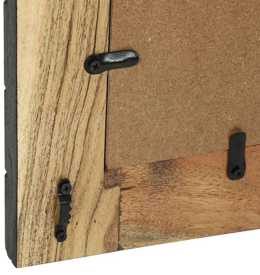 Tükör tükörrel Fekete és Barna 50 x 2 x 50 cm Tömör Fa Akácia