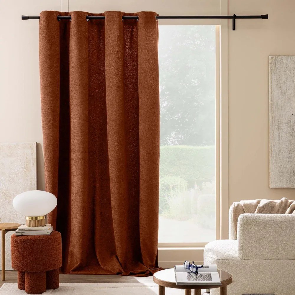 Terrakotta színű buklé függöny 140x260 cm Winona – douceur d'intérieur