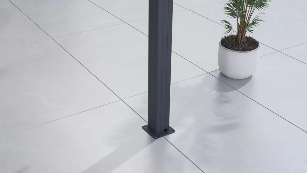 Bioklimatikus pergola G21 Austin 3x3 m, antracit alumínium - sérült csomagolás