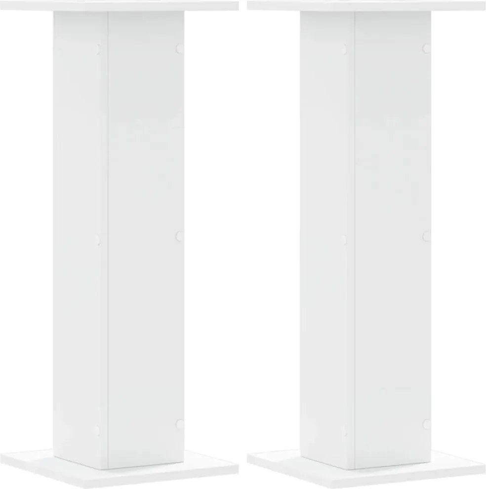 vidaXL 2 db fehér szerelt fa hangszóróállvány 30 x 30 x 80 cm