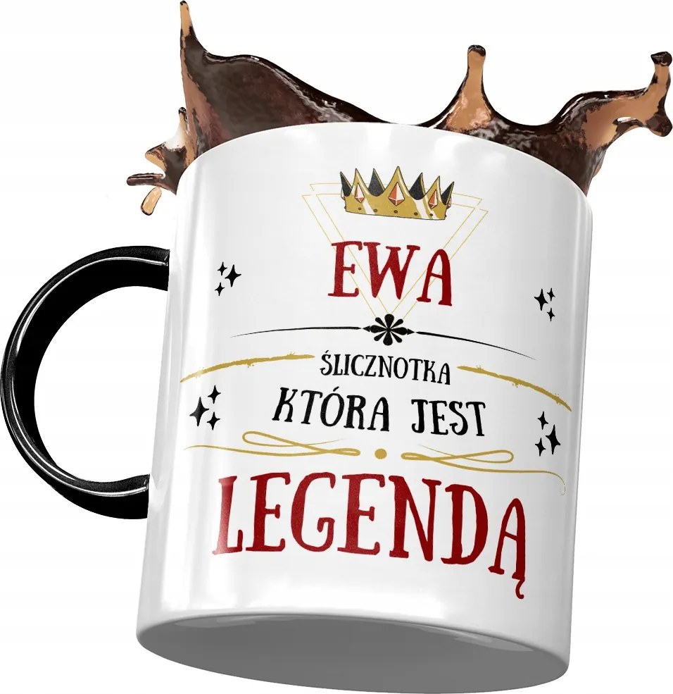 Fekete Bögre Éva Barátnő Feleség Ajándék Nyomtatott Fotóval