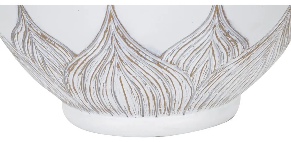 Fehér-aranyszínű asztali lámpa textil búrával (magasság 59 cm) Atene – Mauro Ferretti