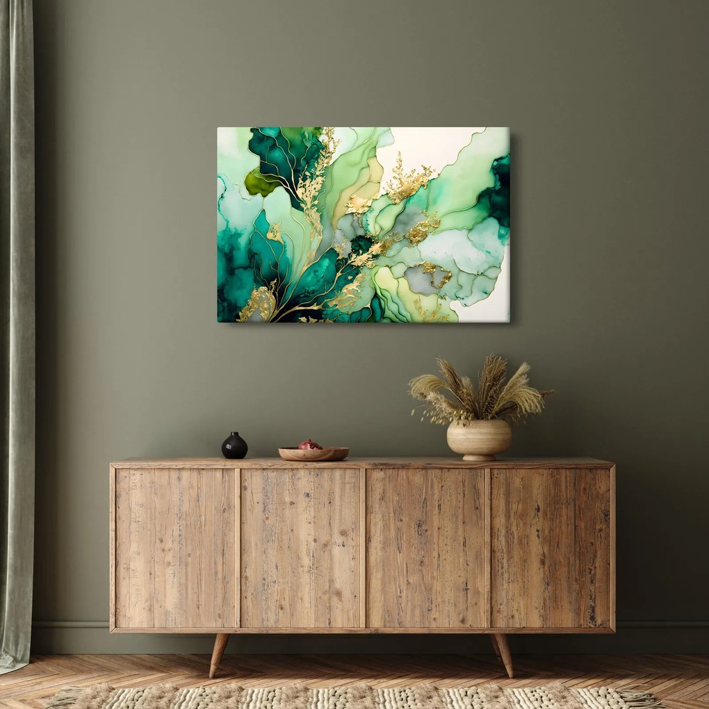 Kép - Zöld absztrakció (90x60 cm)