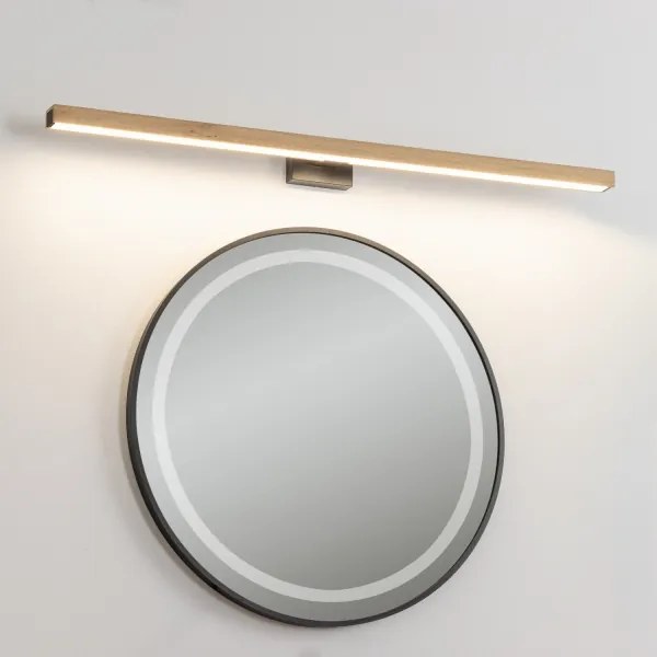 Brilagi-LED fürdőszobai tükörmegvilágítás WOODY MIRROR LED/15W/230V IP44 tölgy/fekete