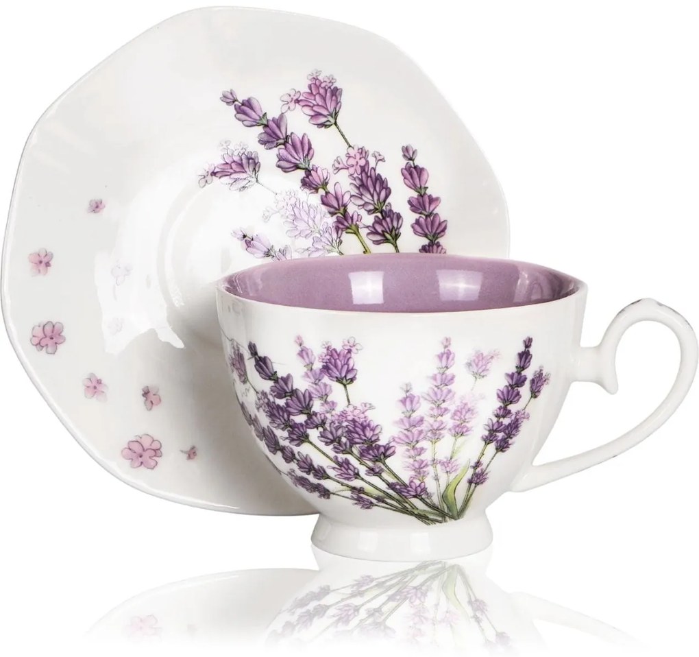 Lavender secret porcelán levendula virágos csésze 2 személyes