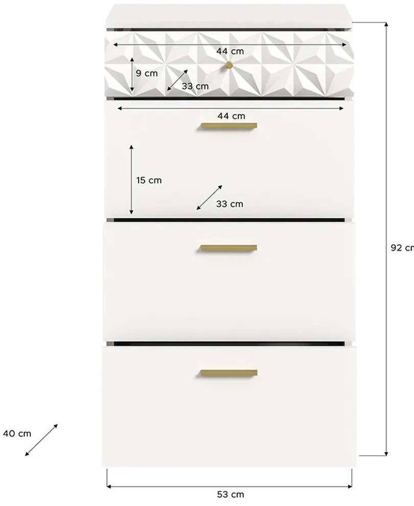 Prisma 4 fiókos komód