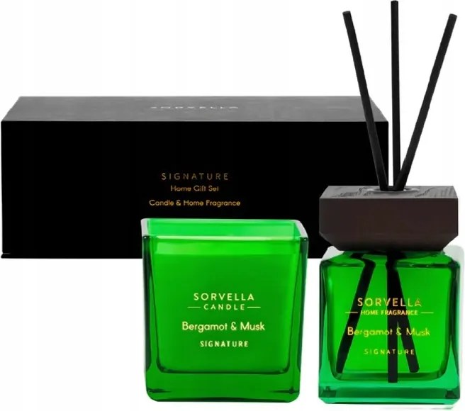 Sorvella Bergamot Musk Szett: Diffúzor 200ml Gyertya 200g