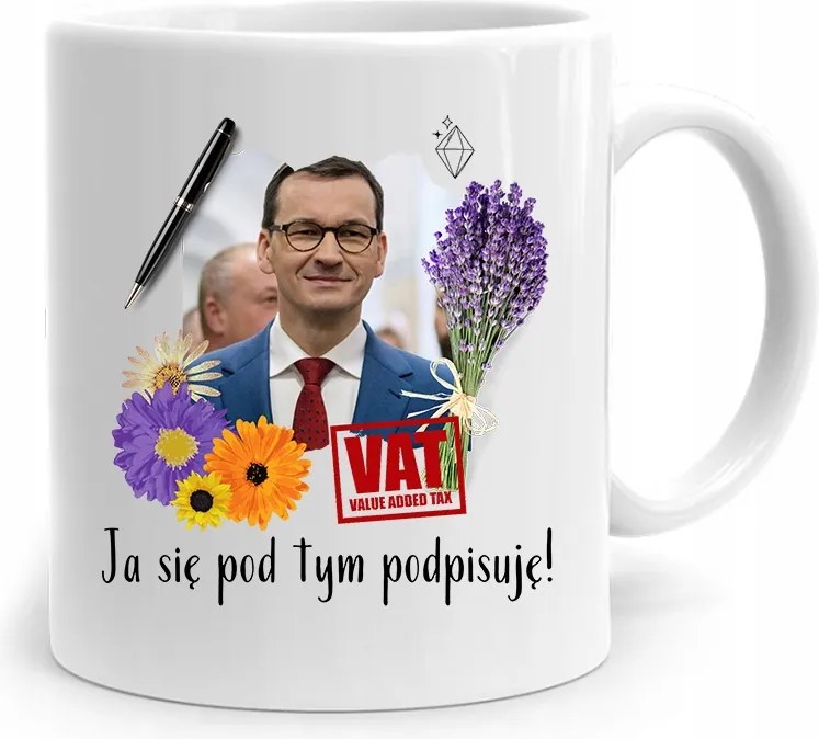 Bögre Politikus Miniszterelnök Mateusz Morawiecki Pis