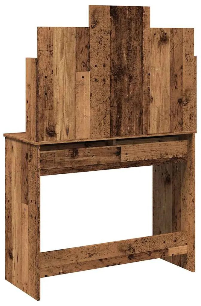 öltözőasztal tükörrel régi fa 96x39x142 cm