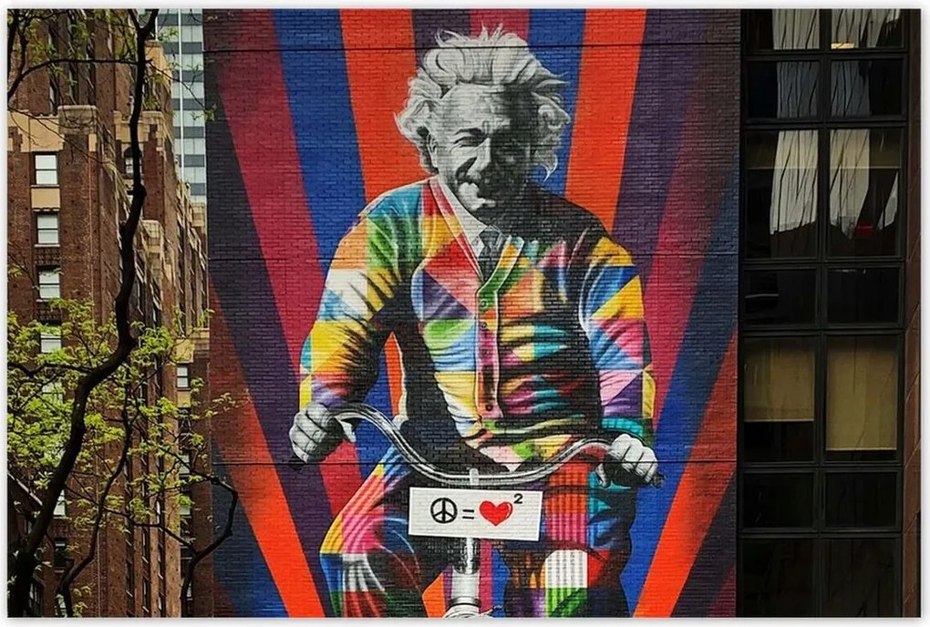 Poszterek 120x80 Albert Einstein Graffiti
