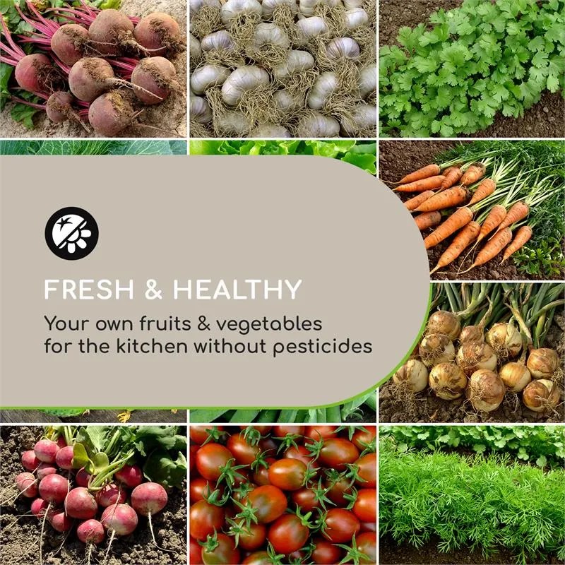 Blumfeldt High Grow Straight, magaságyás, 180 x 60 x 90 cm, 970 l, cinkelt acél, bézs