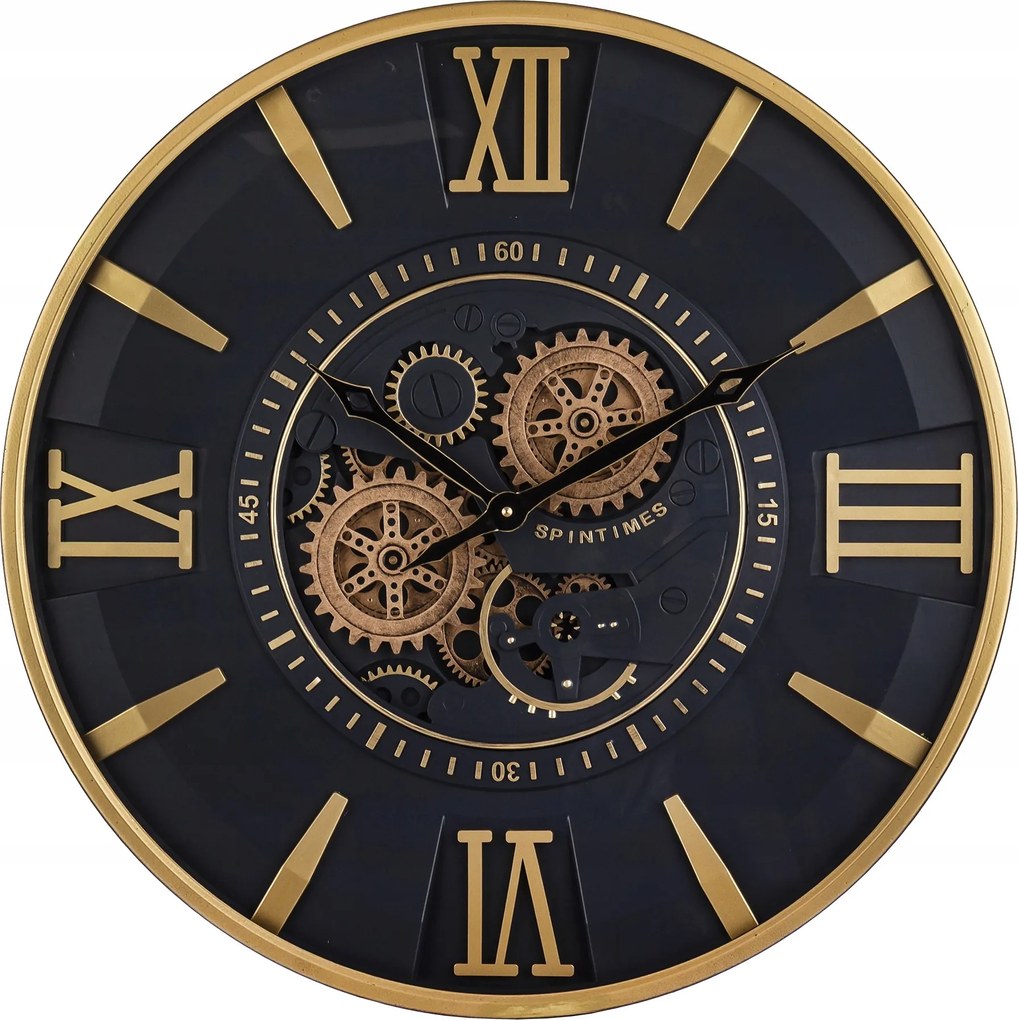 Kerek arany falióra glamour elegáns átm. 60 cm