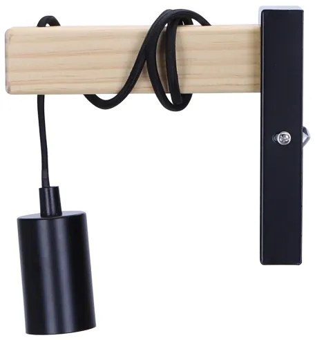 Aigostar - Fali lámpa 1xE27/60W/230V barna/fekete