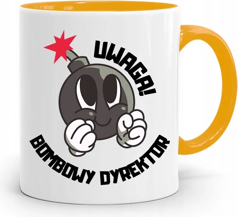 Igazgatónak Bögre Sárga Bomba Igazgató nyomtatott fényképpel