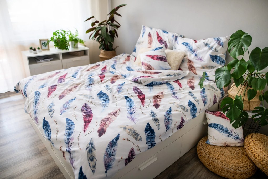 3 részes pamut lepedő Toll színes 200x140cm+90x70cm TiaHome