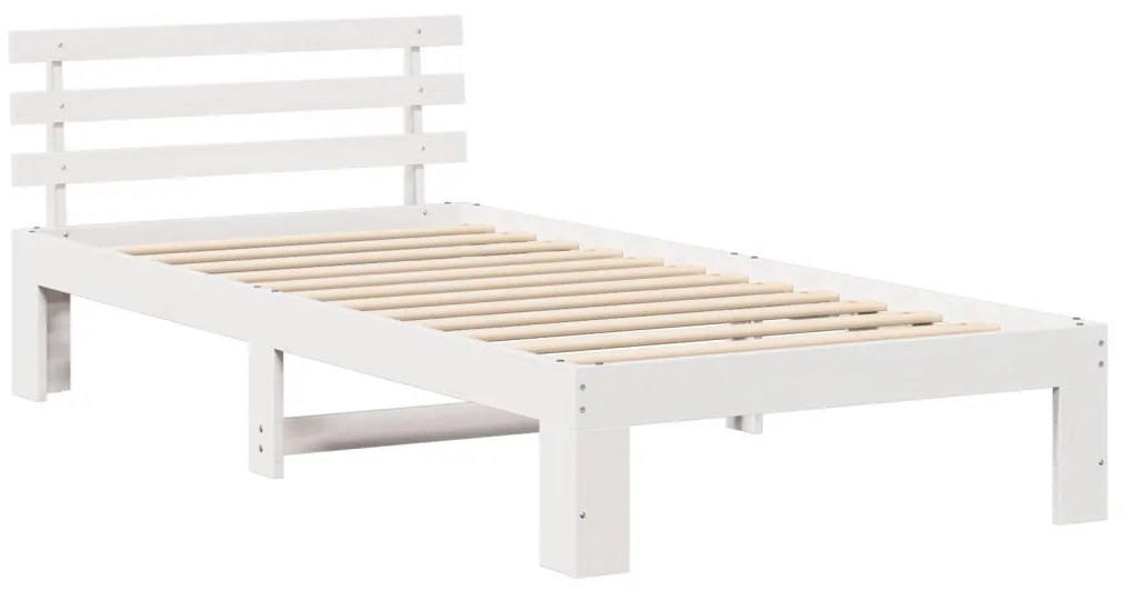 Faágykeret Fehér Fa 100 x 200 cm Minimalista Ágykeret