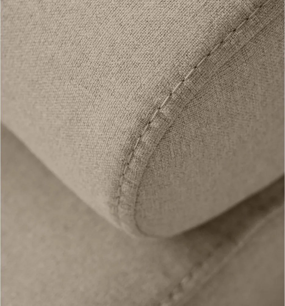 Bézs kinyitható-tárolóhelyes sarokkanapé (jobb oldali-L alakú) Anton – ELTAP