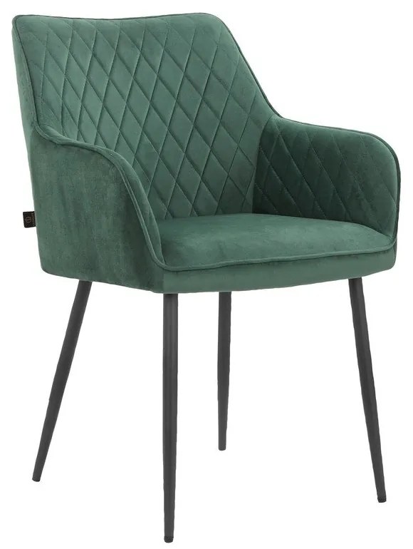 Zöld kárpitozott étkezőfotel szett 2 db-os Elvira – Støraa
