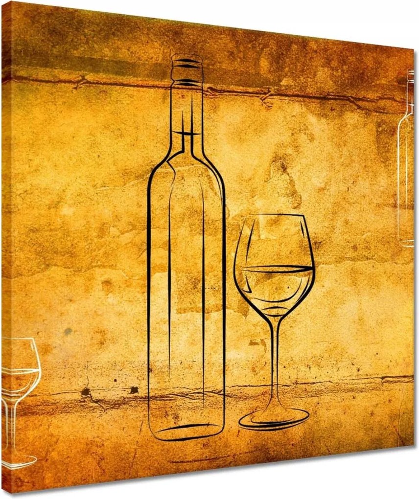 Vászonkép 40x40 Boros dekoráció