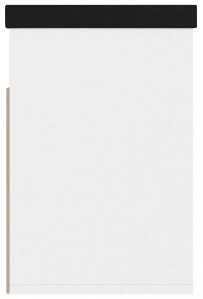 fehér szerelt fa cipőtároló pad párnával 80 x 30 x 47 cm