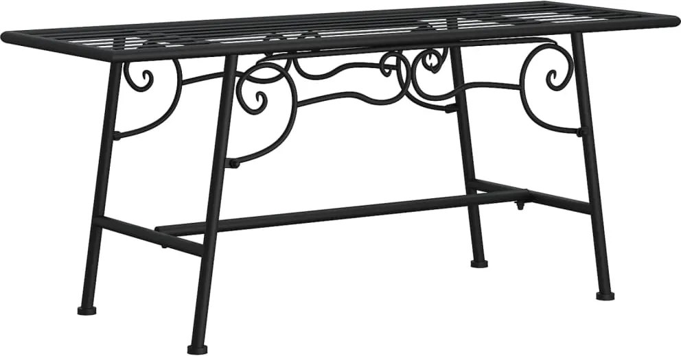 vidaXL fekete acél fa körüli pad 110 cm
