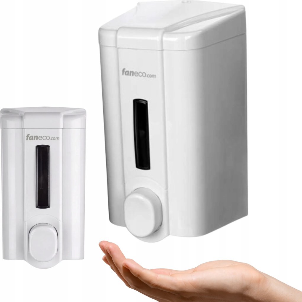 Folyékony szappan adagoló 1l fali Pzh tanúsítvánnyal Faneco Fehér kulcstartó