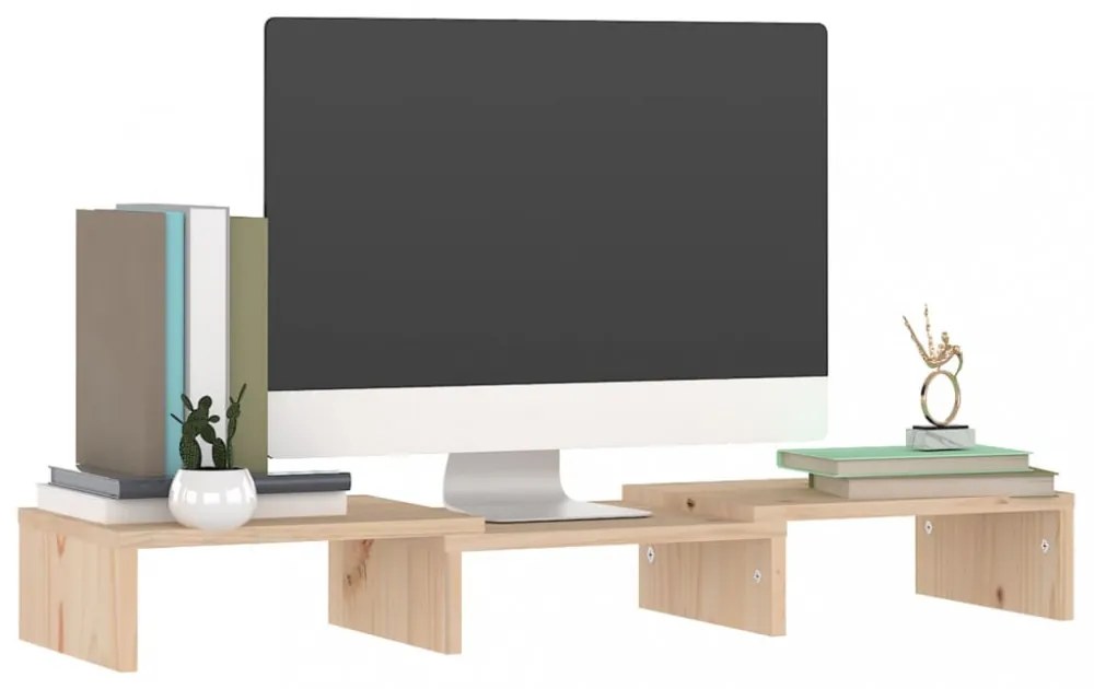tömör fenyőfa monitorállvány 60 x 24 x 10,5 cm