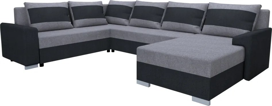 Univerzális ülőgarnitúra, sötétszürke/szürke, ANDRES U UNI