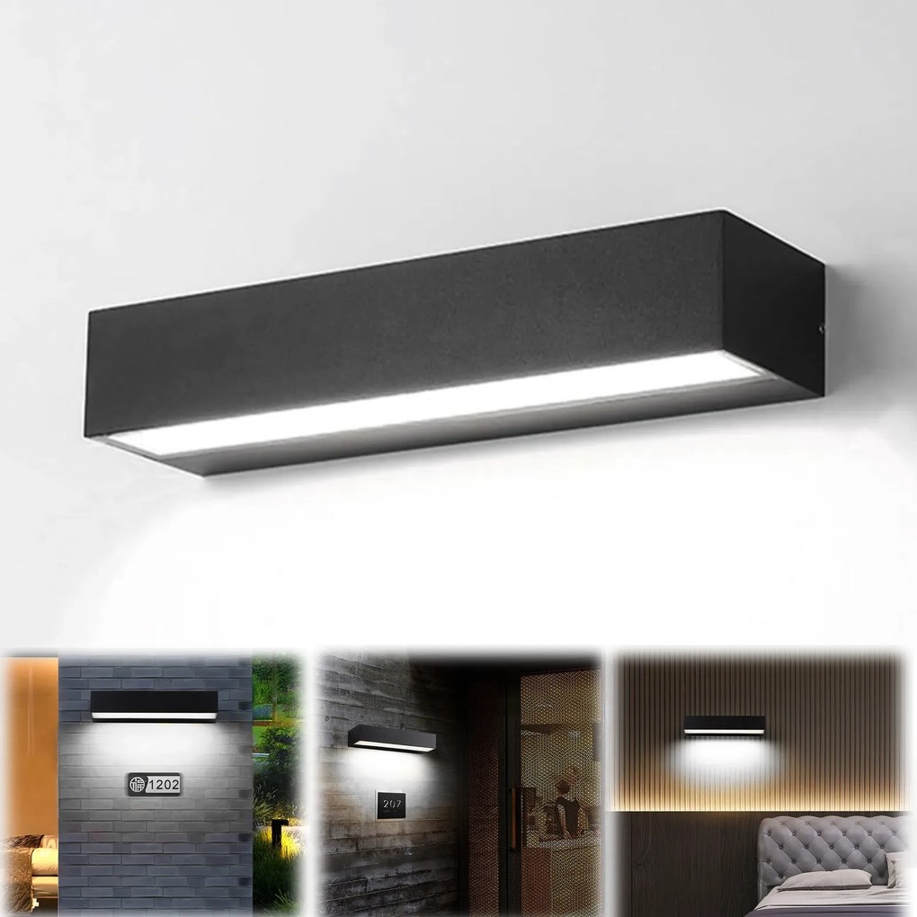 Led-es Fali Lámpa Kültéri Hosszú 30cm Fehér Hideg