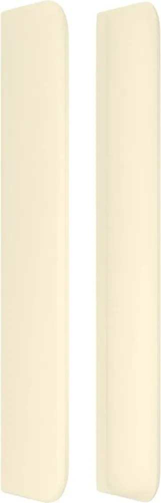 krémszínű műbőr fejtámla szárnyakkal 83x16x118/128 cm