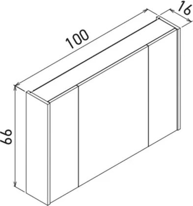 Side fürdőszobaszekrény, 100 cm – TR785PNC1180