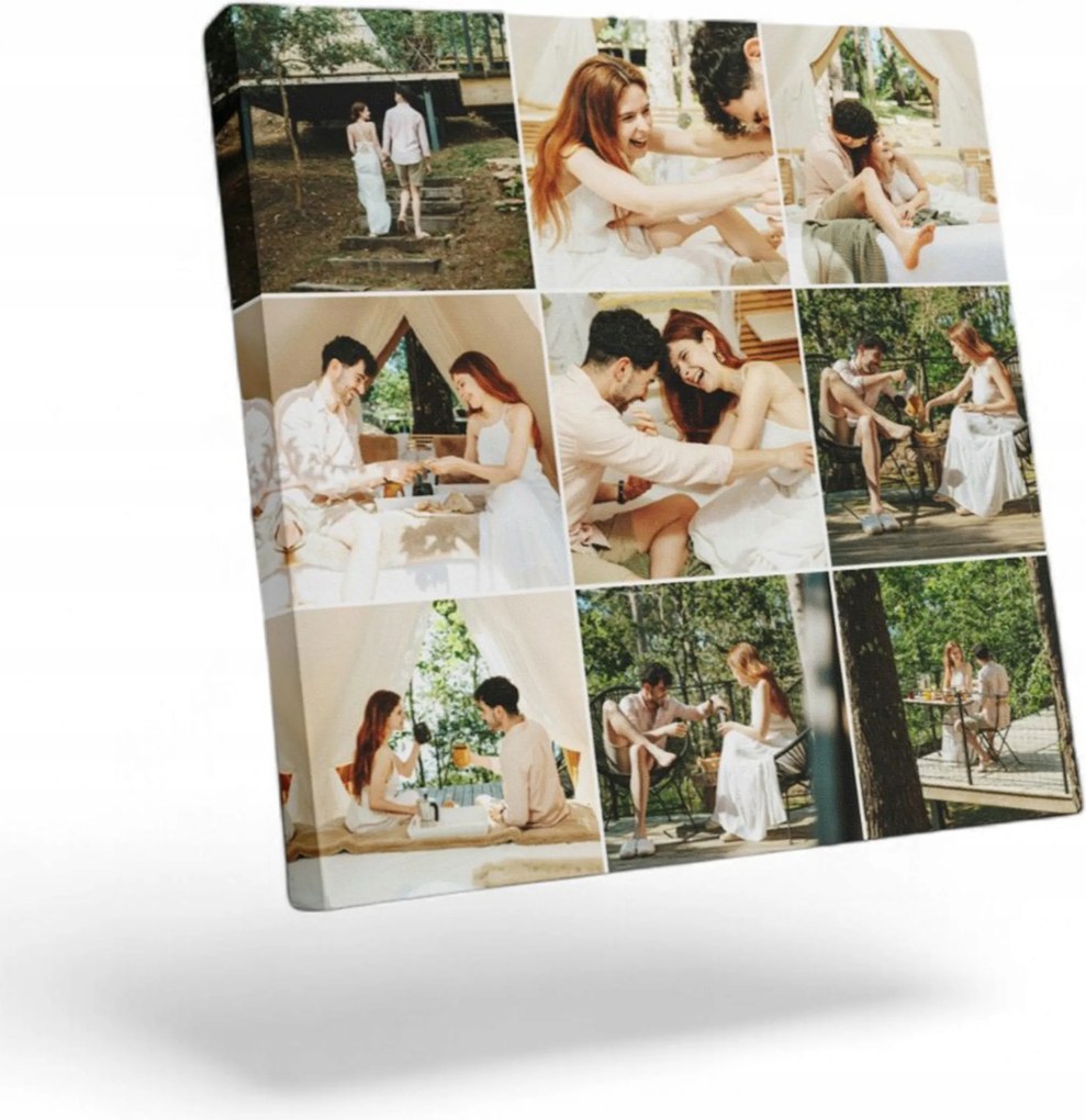 Fotó-vászonkép Az Ön fotója 90x90 Kollázs Varázsló Minta 9 Kép