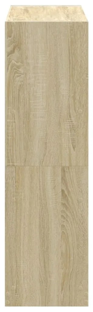 sonoma tölgy színű szerelt fa könyvespolc 102 x 32 x 108 cm