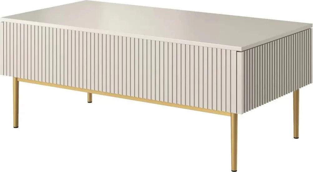 Nicole dohányzóasztal 120 cm - kasmír / arany lábak