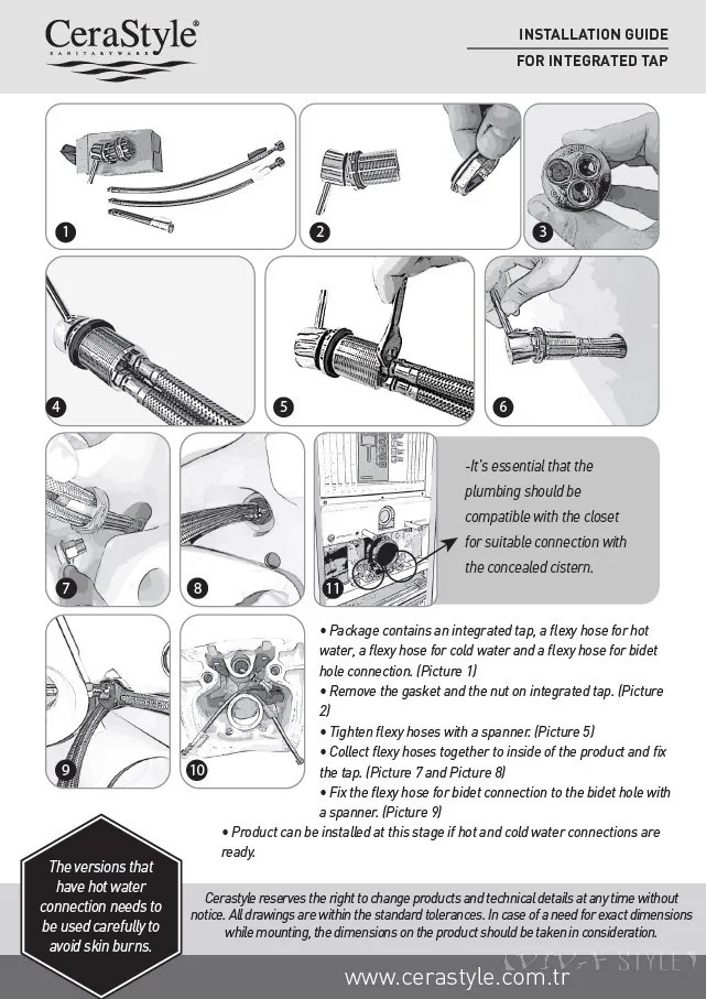 CeraStyle IBIZA fali WC - BEÉPÍTETT bidé funkcióval - rimless - perem nélküli - mély öblítés