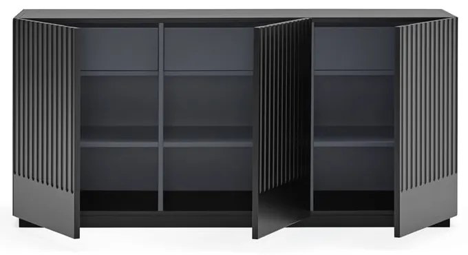 Doric fekete tálalószekrény, szélesség 150 cm - Teulat