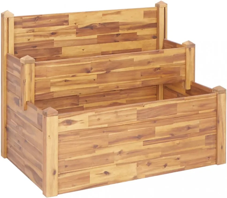 2-szintes kerti akácfa virágtartó 110 x 75 x 84 cm