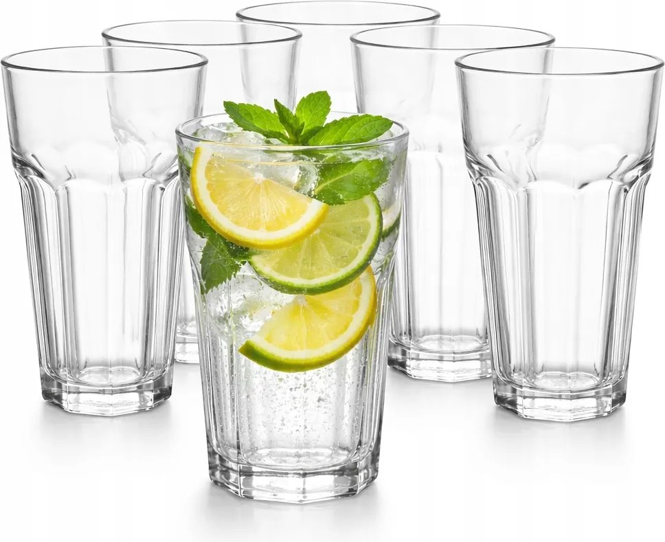 Poharak 330 ml Axentia 6 db-os Itallé Víz Szett Színtelen