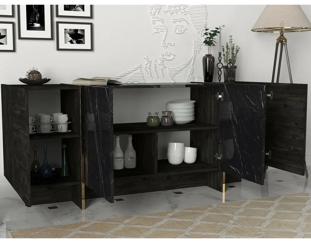 Veyron Black and Gold szekrény