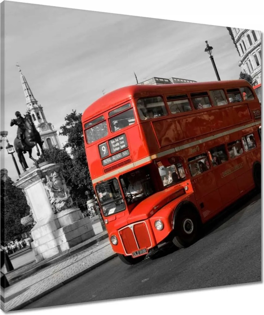 Vászonkép 60x60 Piros busz London