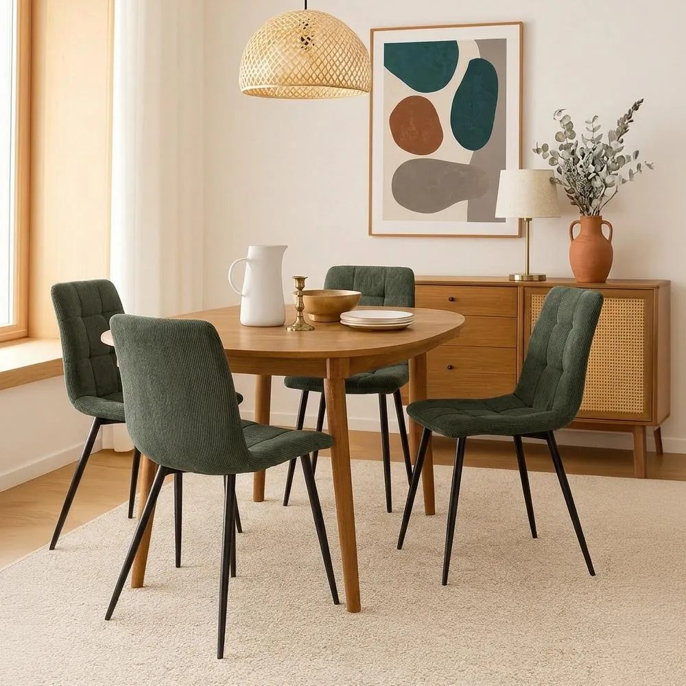 Avenberg ARDEN Étkezőszék szett - 4db, zöld