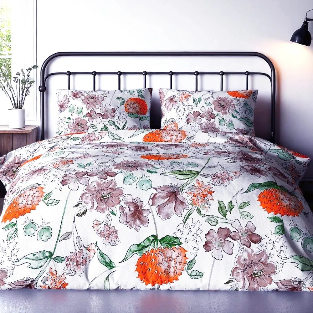 Pamut ágynemű Homa TORRY ART ORANGE 3 részes 140x200 cm