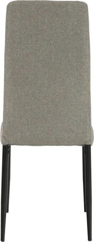 Étkezőszék, barna szövet/fekete fém, COLETA NOVA