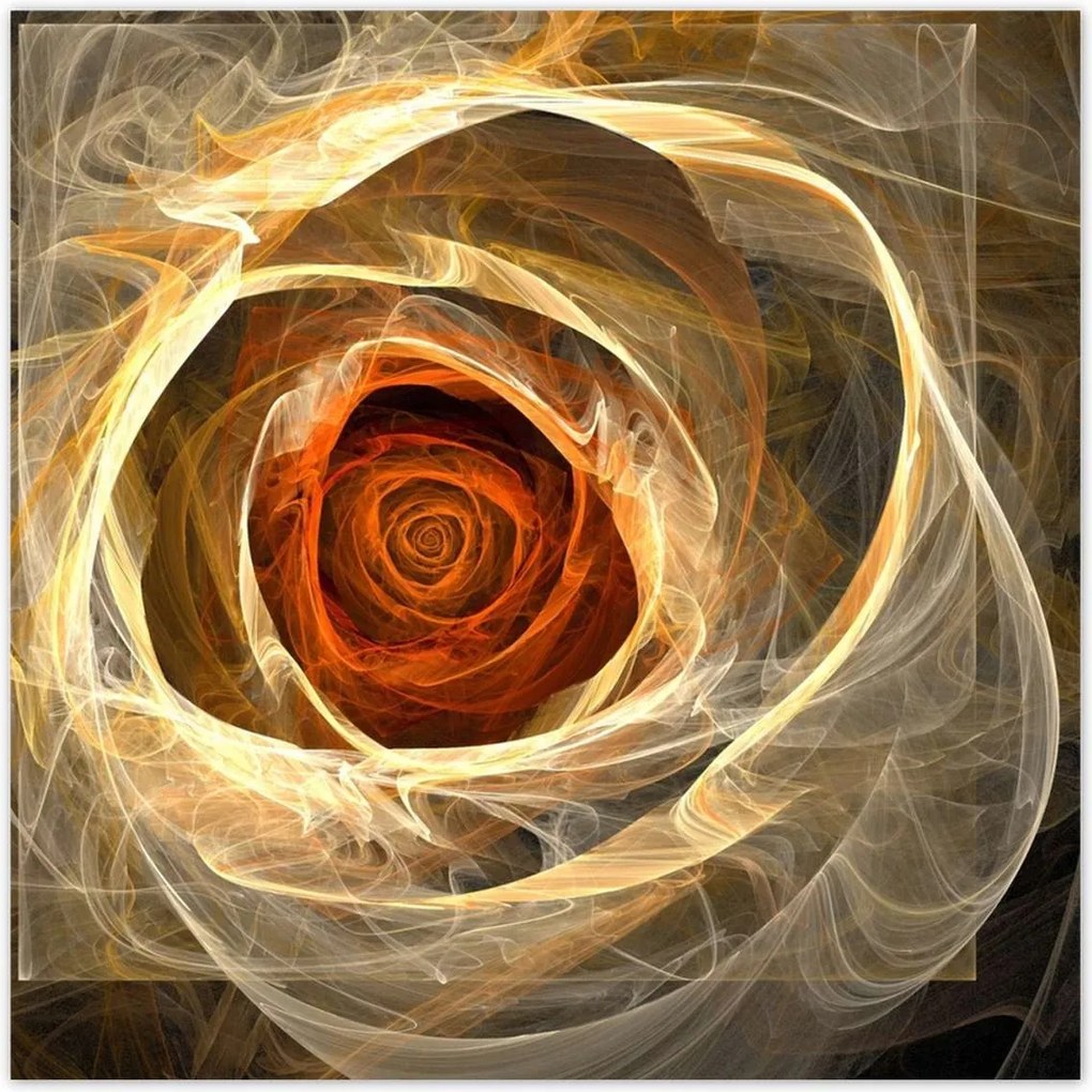 Poszterek 100x100 Fraktál rózsa