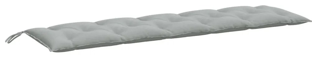 2 db melange világosszürke szövet kerti padpárna 180 x 50 x 7cm