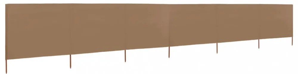 tópszínű 6-paneles szövet szélellenző 800 x 80 cm