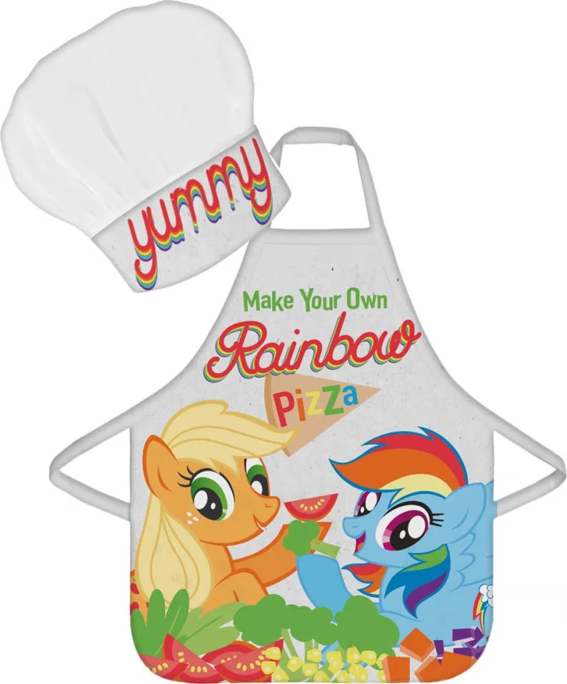 Én kicsi pónim Rainbow Pizza gyerek kötény 2 darabos szett