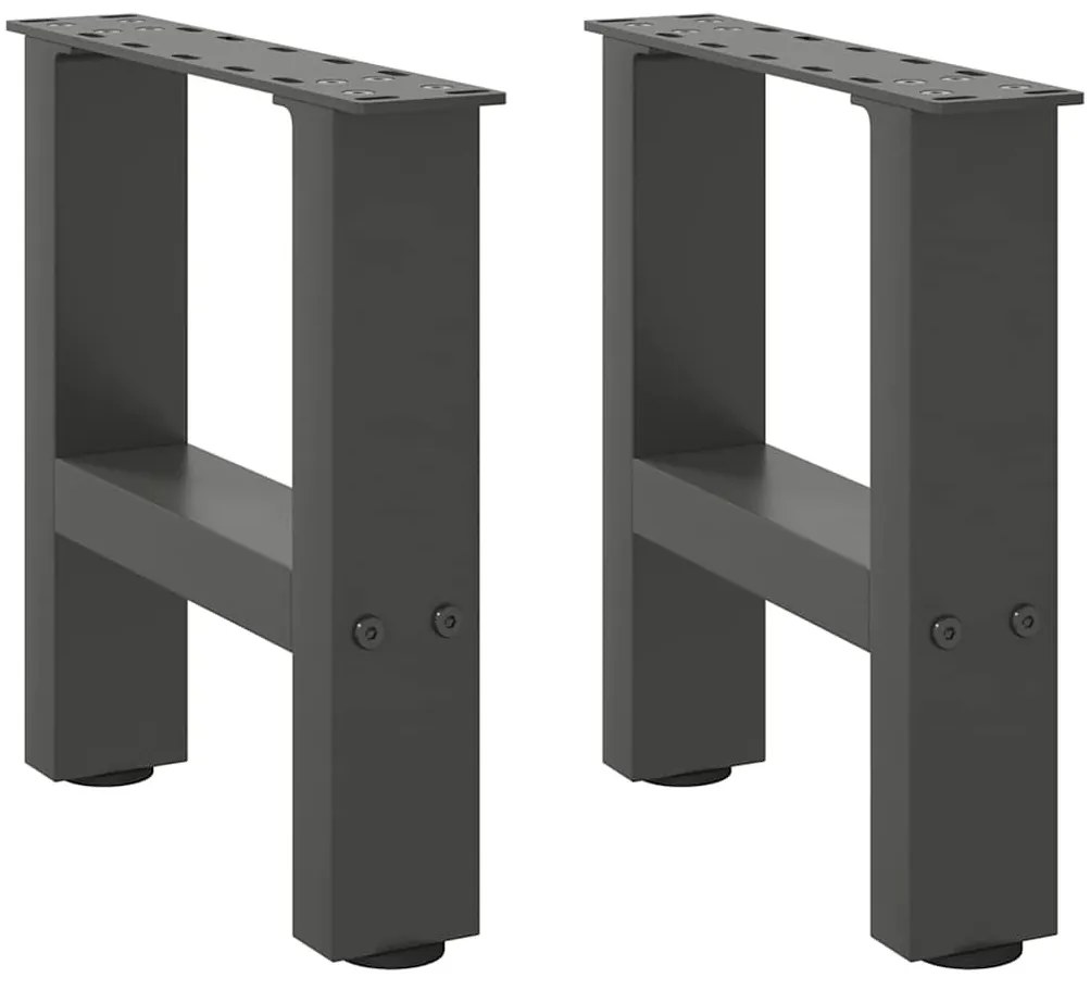 2 db antracitszürke acél dohányzóasztal láb 40x(30-31) cm